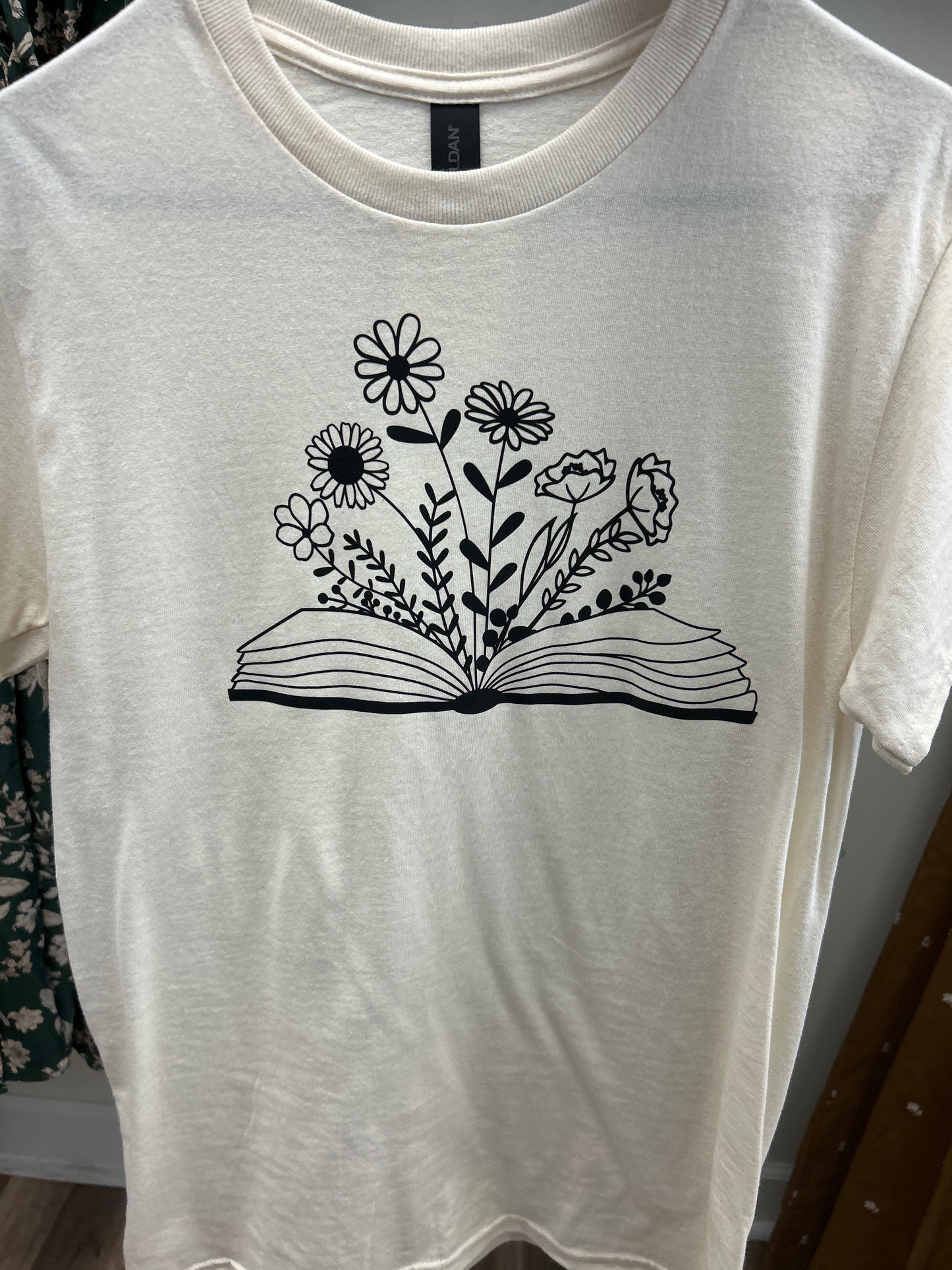 Flowers Growing From a Book Graphic T-Shirt