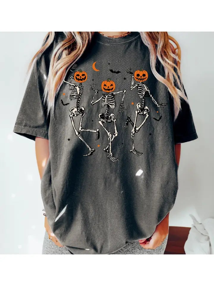Dancing Skeleton Pumpkin Shirt