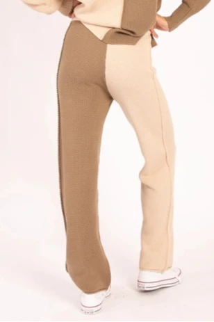 Two Tone Knit Pants