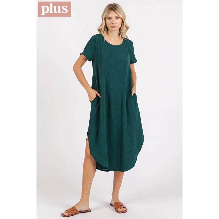 Airflow Round-Neck Short Sleeve Shift Dress