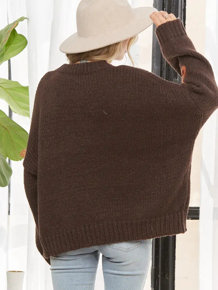 Floral Applique Sweater Top