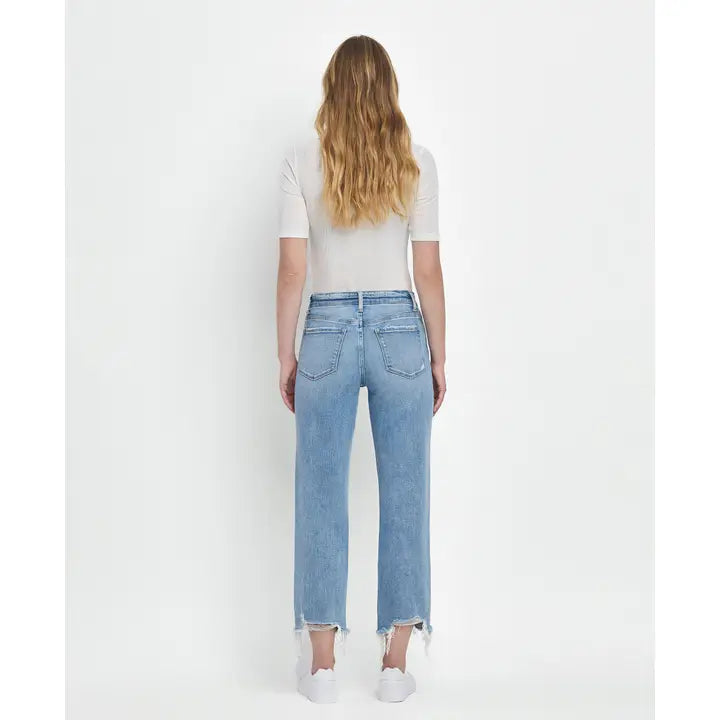 High Rise Regular Straight Jeans