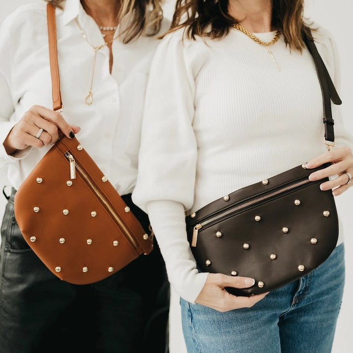 Chic Gold Studded Westlyn Bum Bag