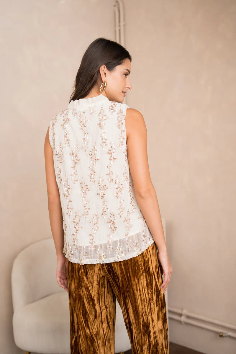 Tank Top Decorated with Sequins