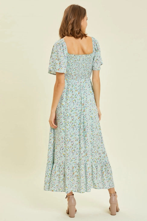 Floral Smocked Midi Dress