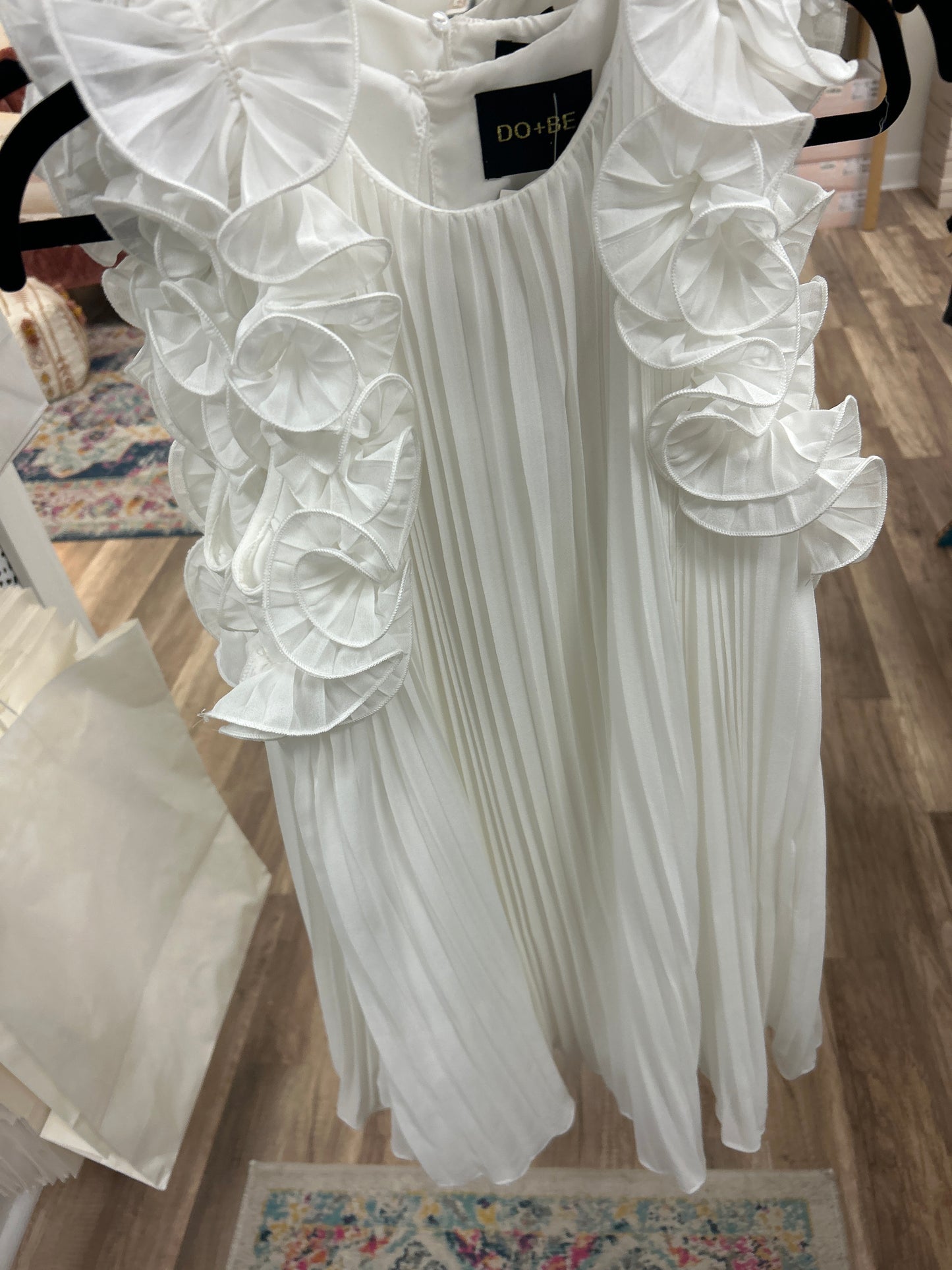 White Pleated Dress