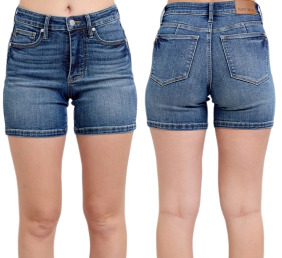 High Rise Slim Short Judy Blue Denim Shorts