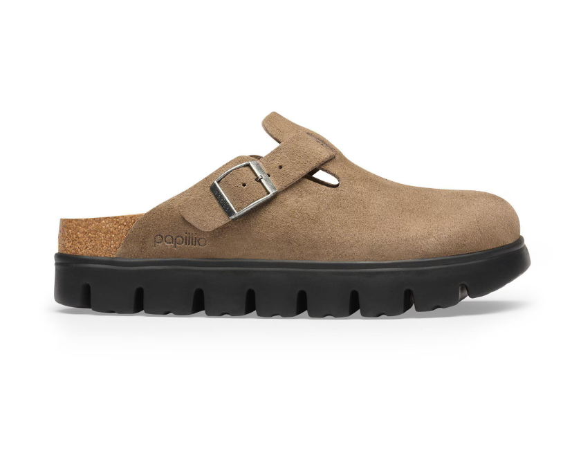 Boston Chunky Suede Birkenstock - Gray Suede