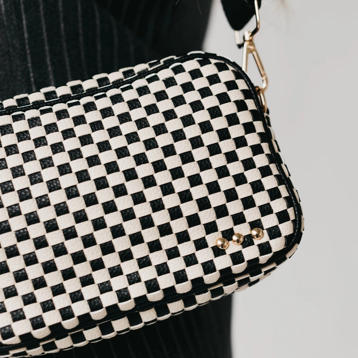 Woven Willow Camera Crossbody Bag