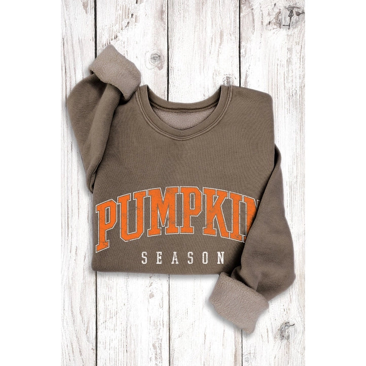Pumpkin Season Mineral Sweatshirt-Mineral Brown