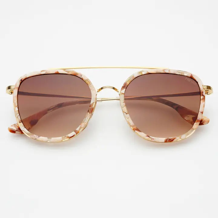 Weston Acetate Round Unisex Sunglasses - Pink Pearl