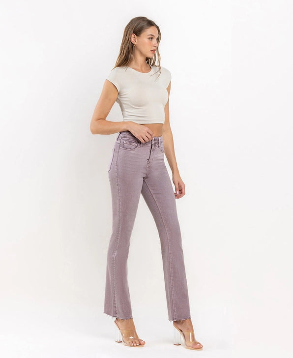 Mid Rise Hem Bootcut Jeans