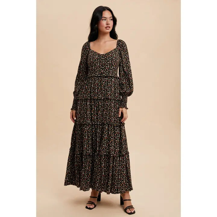 Sweetheart Floral Maxi Dress
