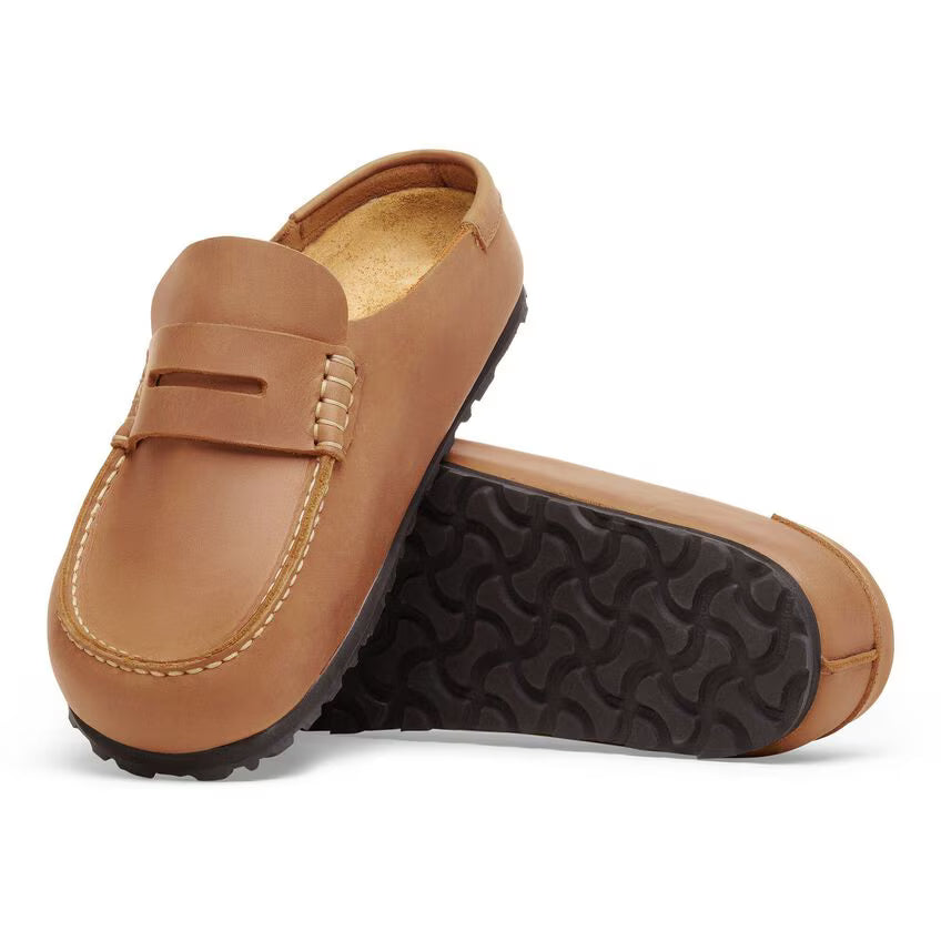 Naples Wrapped Oiled Leather - Cognac Birkenstocks