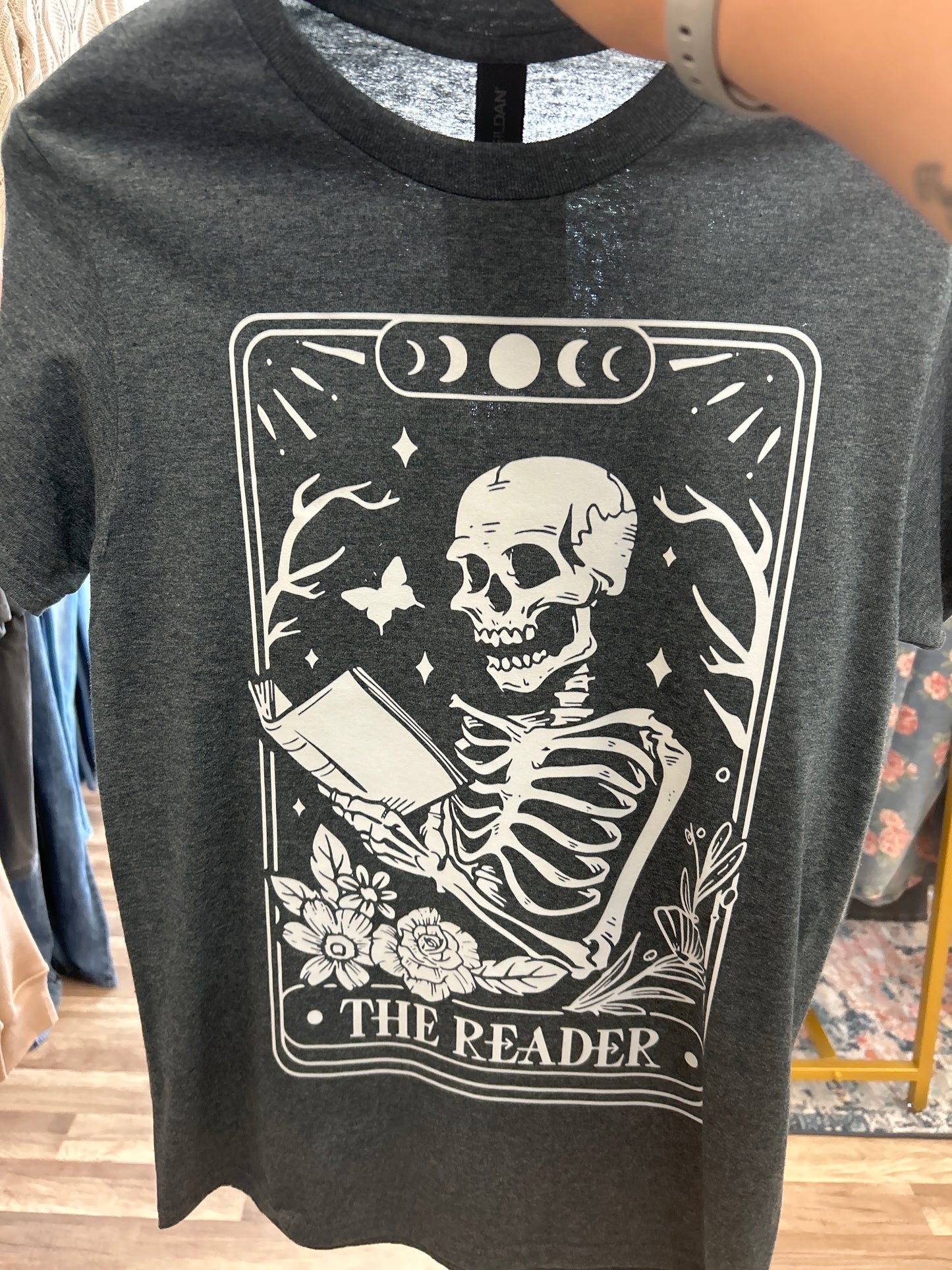 The Reader Skeleton Graphic T-Shirt