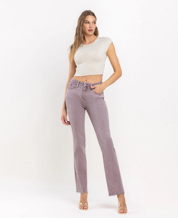 Mid Rise Hem Bootcut Jeans