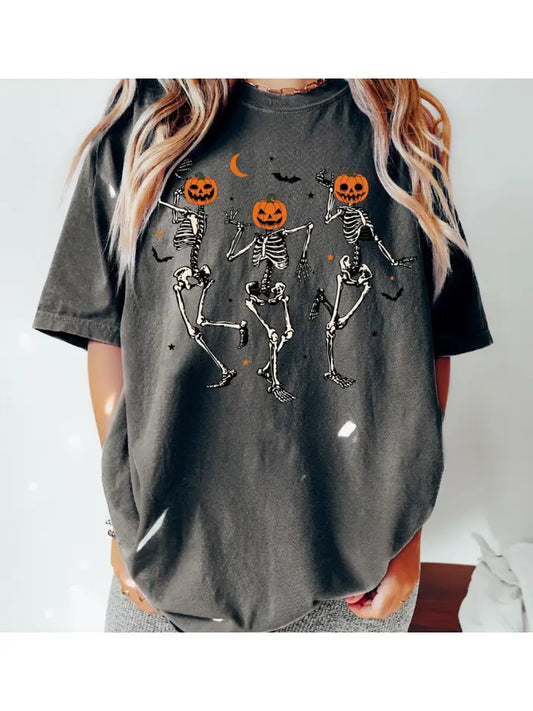Dancing Skeleton Pumpkin Shirt
