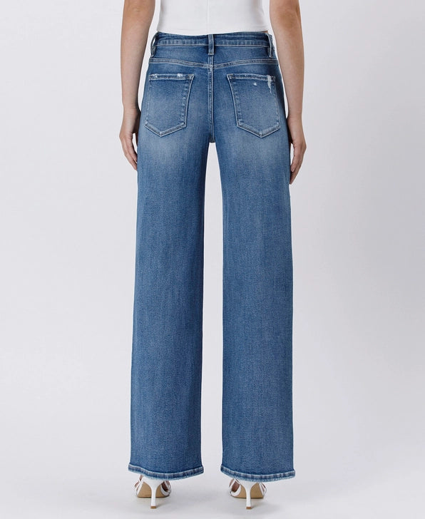 Super High Rise Baggy Wide Jeans