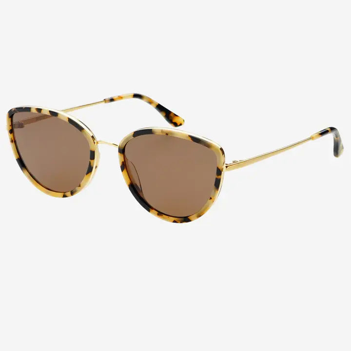 Luna Acetate Cat Eye Sunglasses - Milky Tortoise