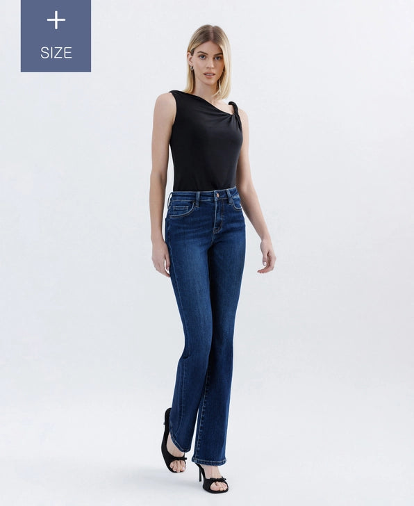 Plus Size Tummy Control High Rise Bootcut Jeans