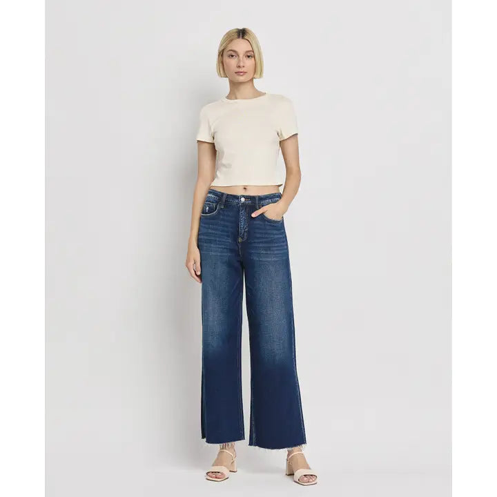 Tummy Control Super High Rise Wide Leg Jeans