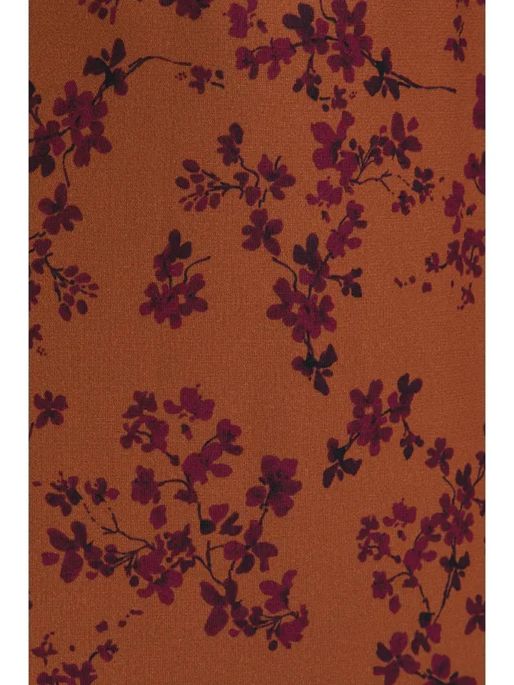 Notch Neck Long Sleeve Button Down Disty Top