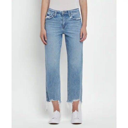 High Rise Regular Straight Jeans