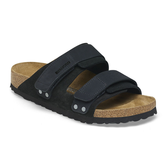 Uji Nubuck-Suede Leather - Black Birkenstocks