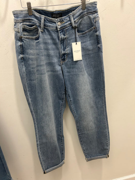 Judy Blue Cuffed Boyfriend Jeans