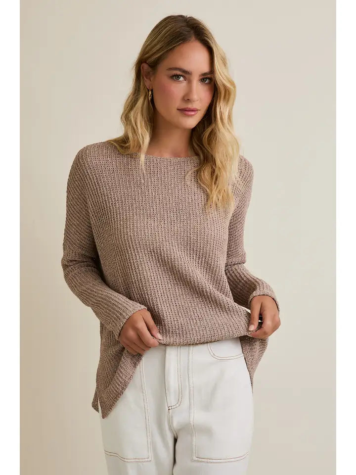 Long Sleeve Side Slit Top