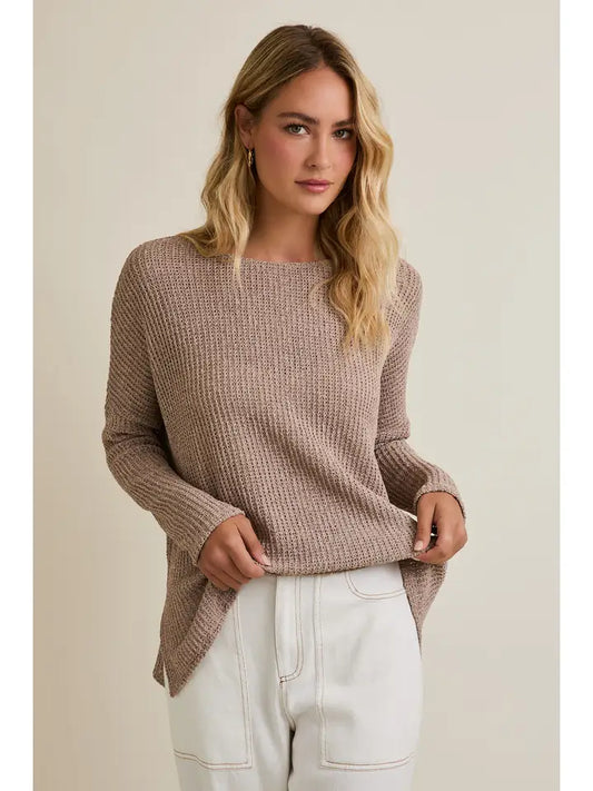 Long Sleeve Side Slit Top