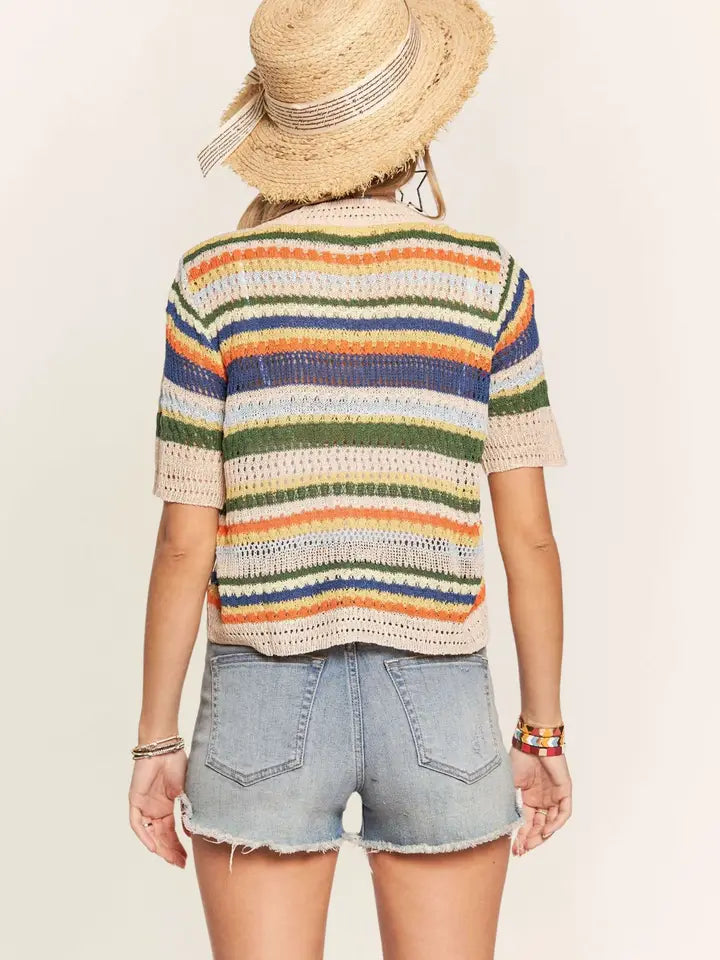 Multi Color Sweater Top