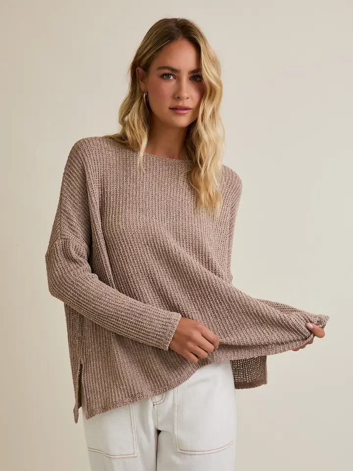 Long Sleeve Side Slit Top