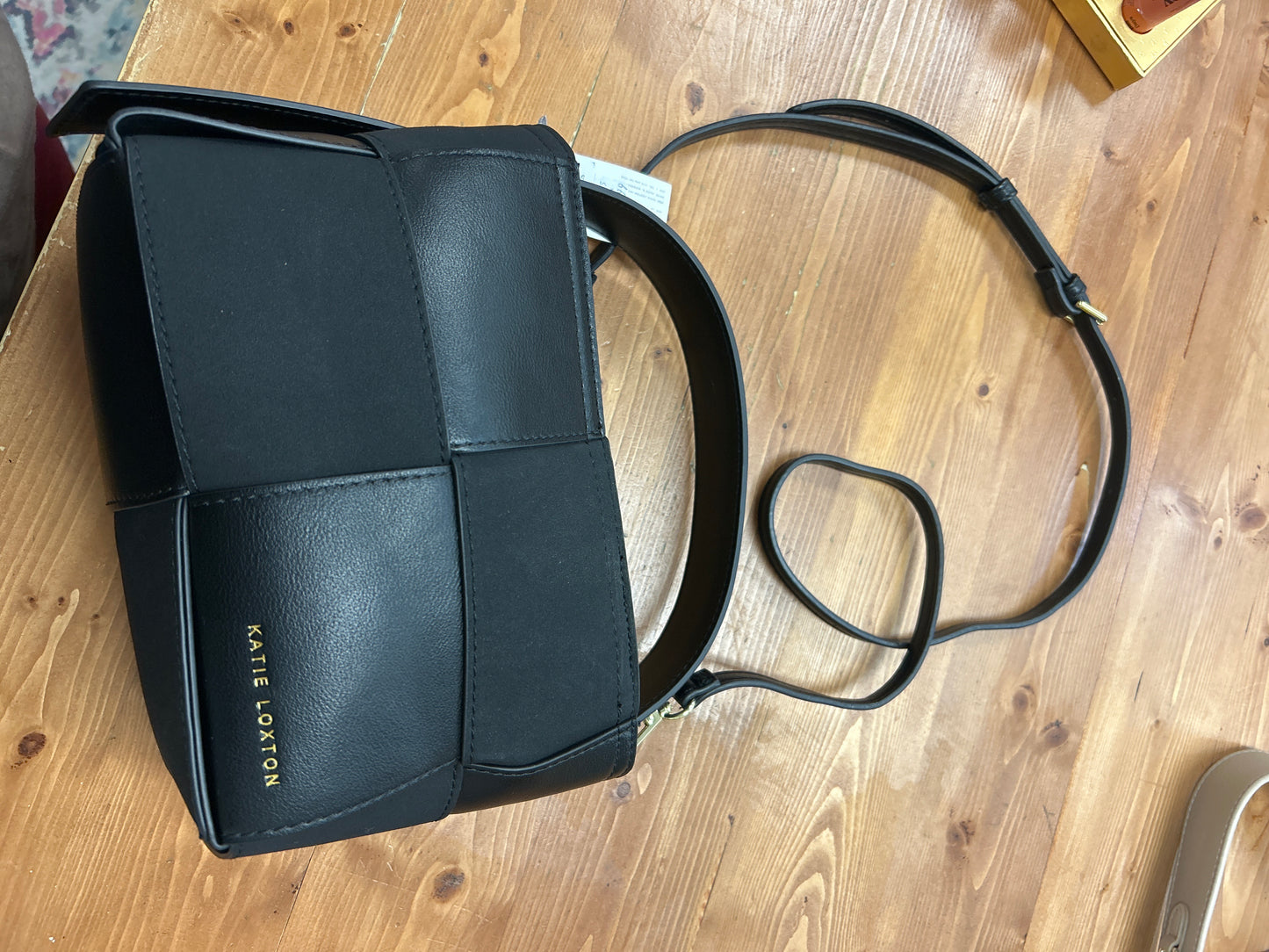 Katie Loxton Black Handbag with Shoulder Strap