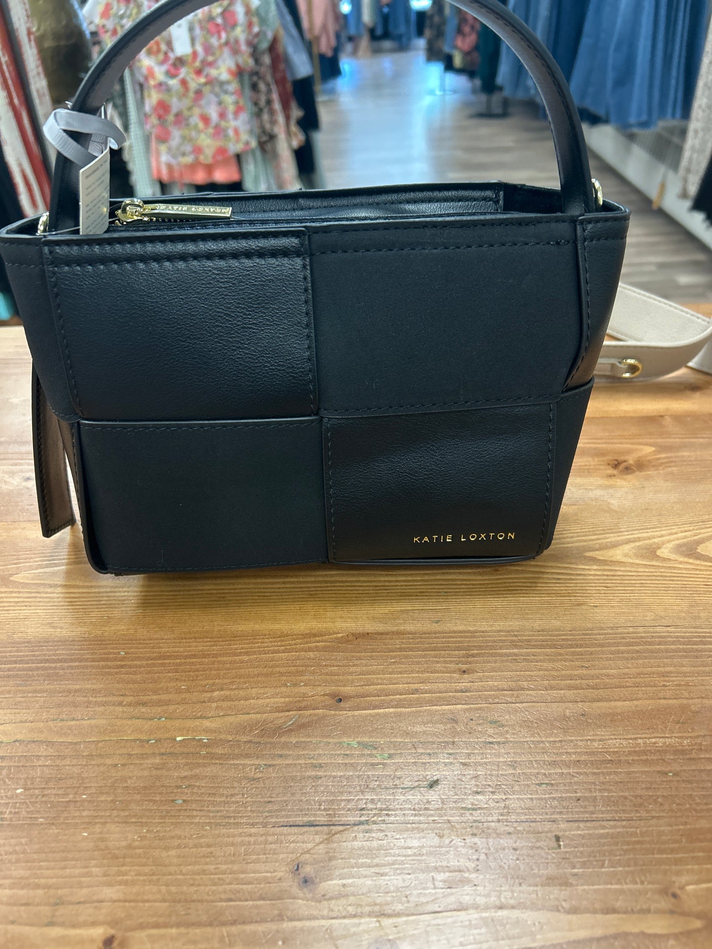 Katie Loxton Black Handbag with Shoulder Strap
