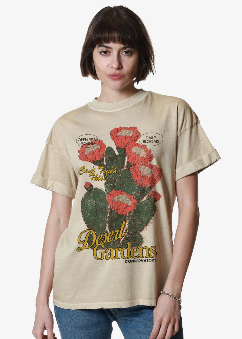 Desert Gardens Sand Boyfriend Tee