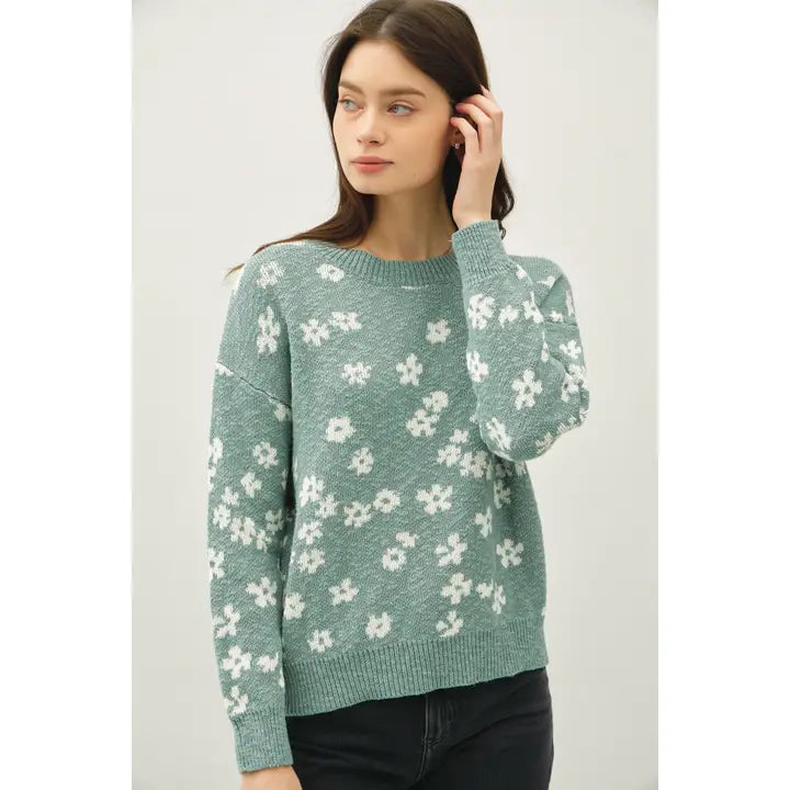 Floral Sweater Top