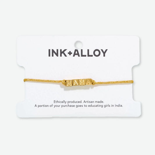 Ink + Alloy Gold Adjustable Bracelet