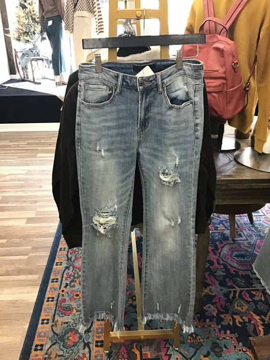 Risen Two-Tear Distressed Jean