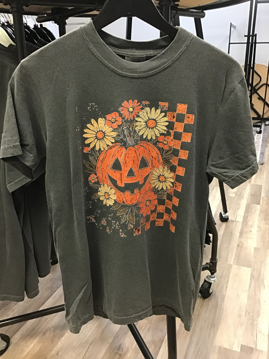 Jack-o'-lantern with Flowers T-Shirt