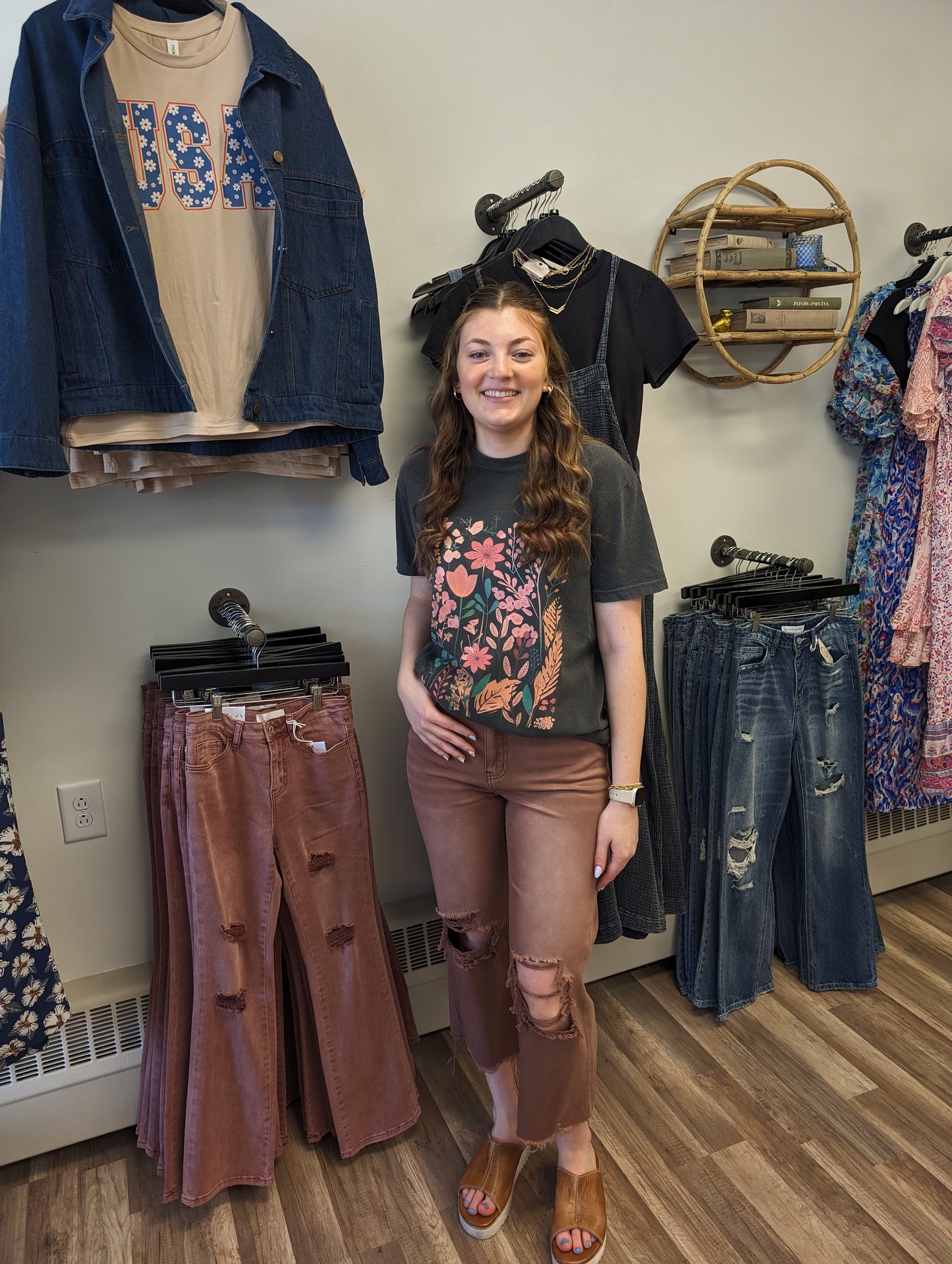 Vervet  Leslie 90's Vintage Crop Flare Jean