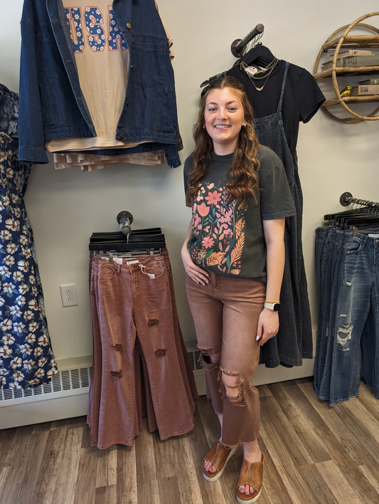 Vervet  Leslie 90's Vintage Crop Flare Jean