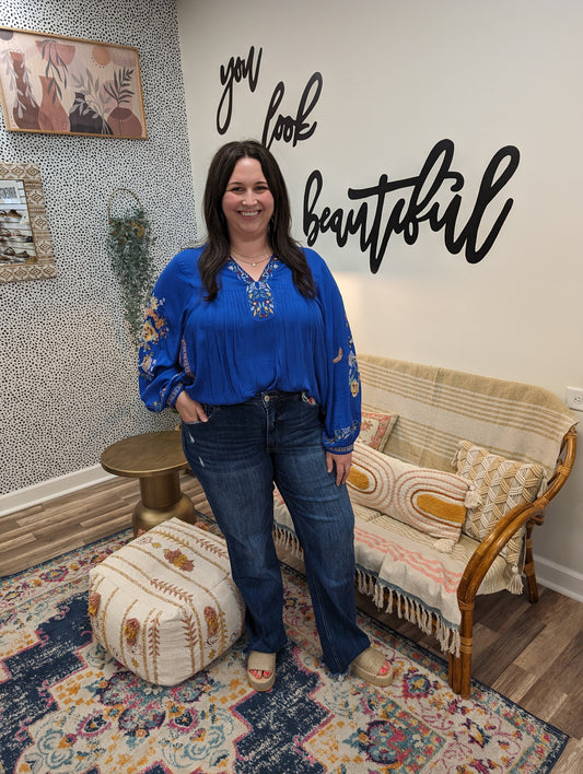 Vervet High Rise Tummy Control Dad Jean Plus