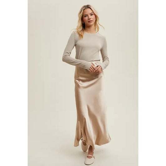 Round Neck Fitted Ribbed Knit Long Sleeve Top Shell