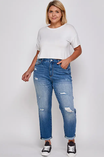 Insane Gene Plus Size Slim Fit Boyfriend