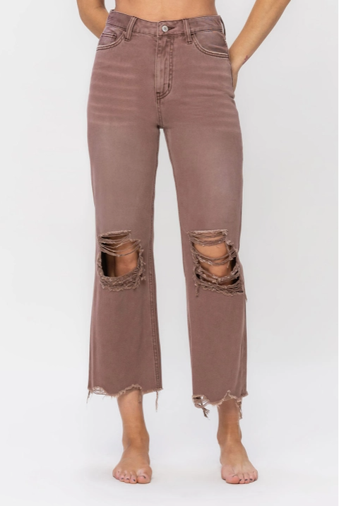 Vervet  Leslie 90's Vintage Crop Flare Jean