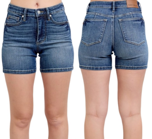 High Rise Slim Short Judy Blue Denim Shorts