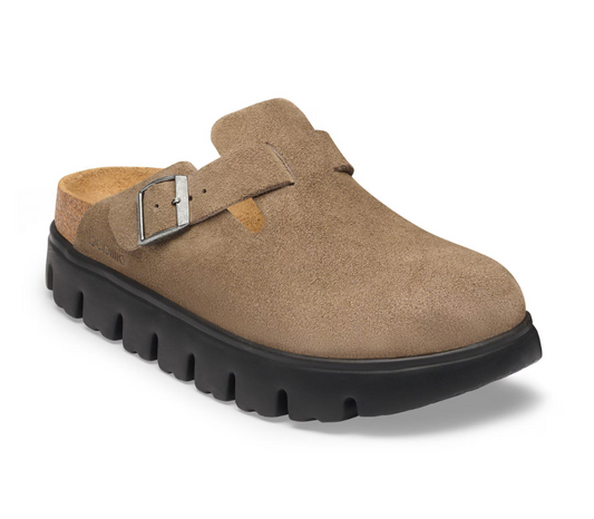 Boston Chunky Suede Birkenstock - Gray Suede