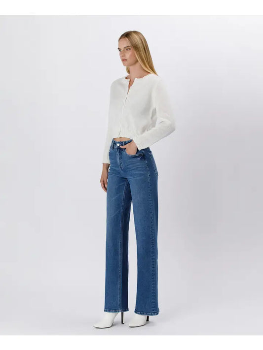 Tummy Control 90's Super High Rise Wide Leg Jeans