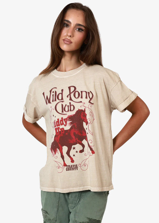 Wild Pony Club Sand Boyfriend Tee
